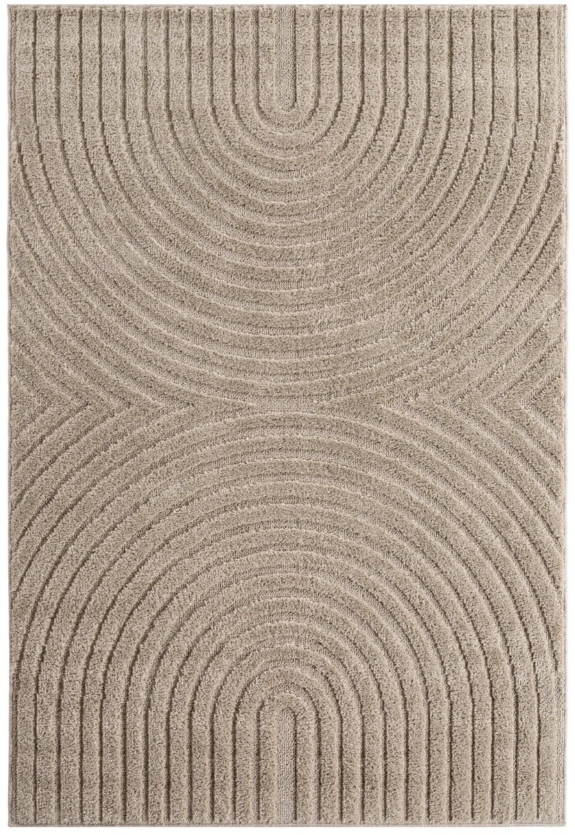 Dutch XXL Japandi Vloerkleed | Tapijt | Art | Bogen | Beige | 240x340 cm