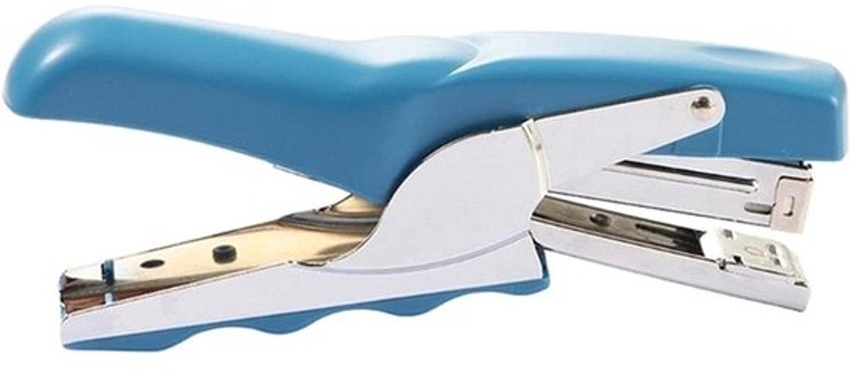 Metalen Nietmachine - Tang Nietmachine - Documenten Binden - Arbeidsbesparend Ontwerp - 3 x 2 x 1 cm - Blauw