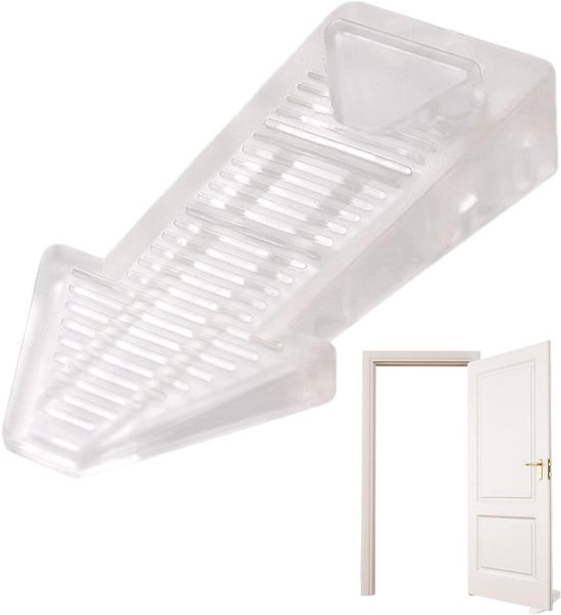 Deurstop Wig - Deurvanger Antislip - Deuren Open Houden - Antislip Rubber Basis - 9.5 x 4.2 x 4.2 cm