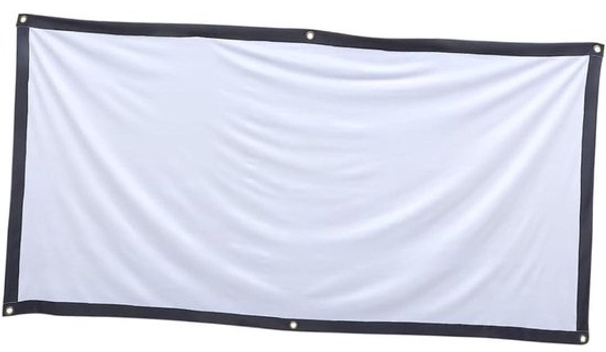 Projectiescherm - Scherm Doek - Thuisbioscoop Creëren - Kreukvrij Opvouwbaar - 186 x 105 cm - Wit