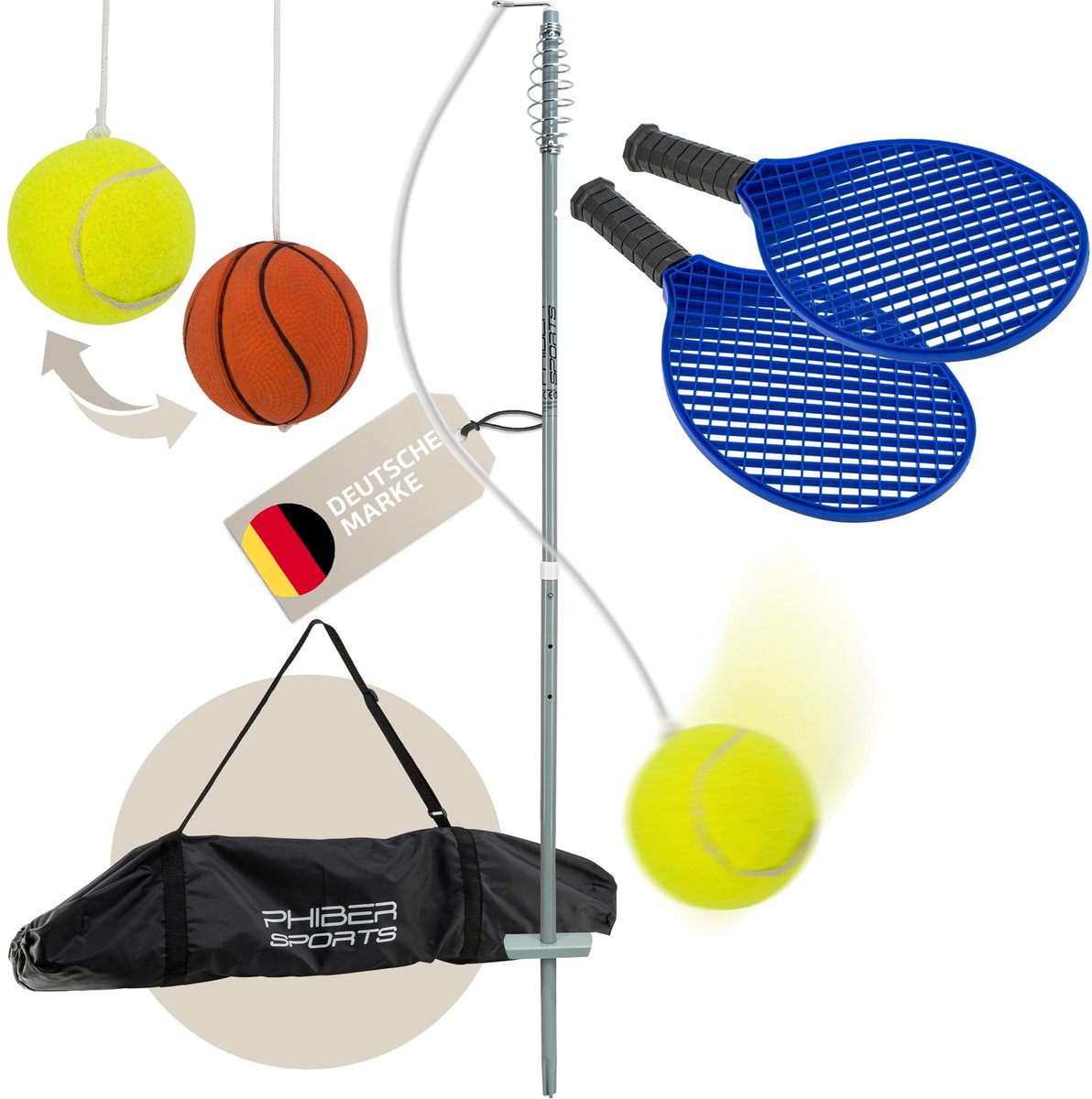 Twistball Set - Duurzaam met accessoires - Swingball voor kinderen en volwassenen