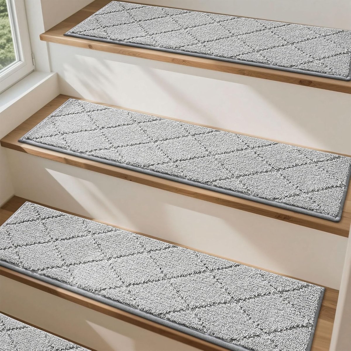 Veilige Antislip Trapmatten 22 x 70 cm (15 stuks) voor Binnen, Ideaal voor Trappen en Loopvloeren