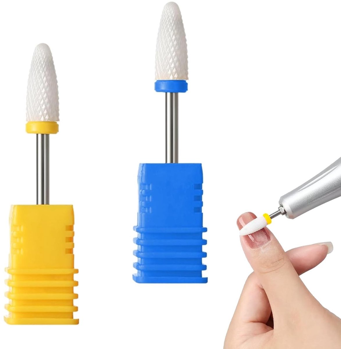 Set van 2 Keramische Bits voor Nagelknipper, Ideaal voor Manicure en Pedicure, Verzorging van Nagelriemen en Nagels