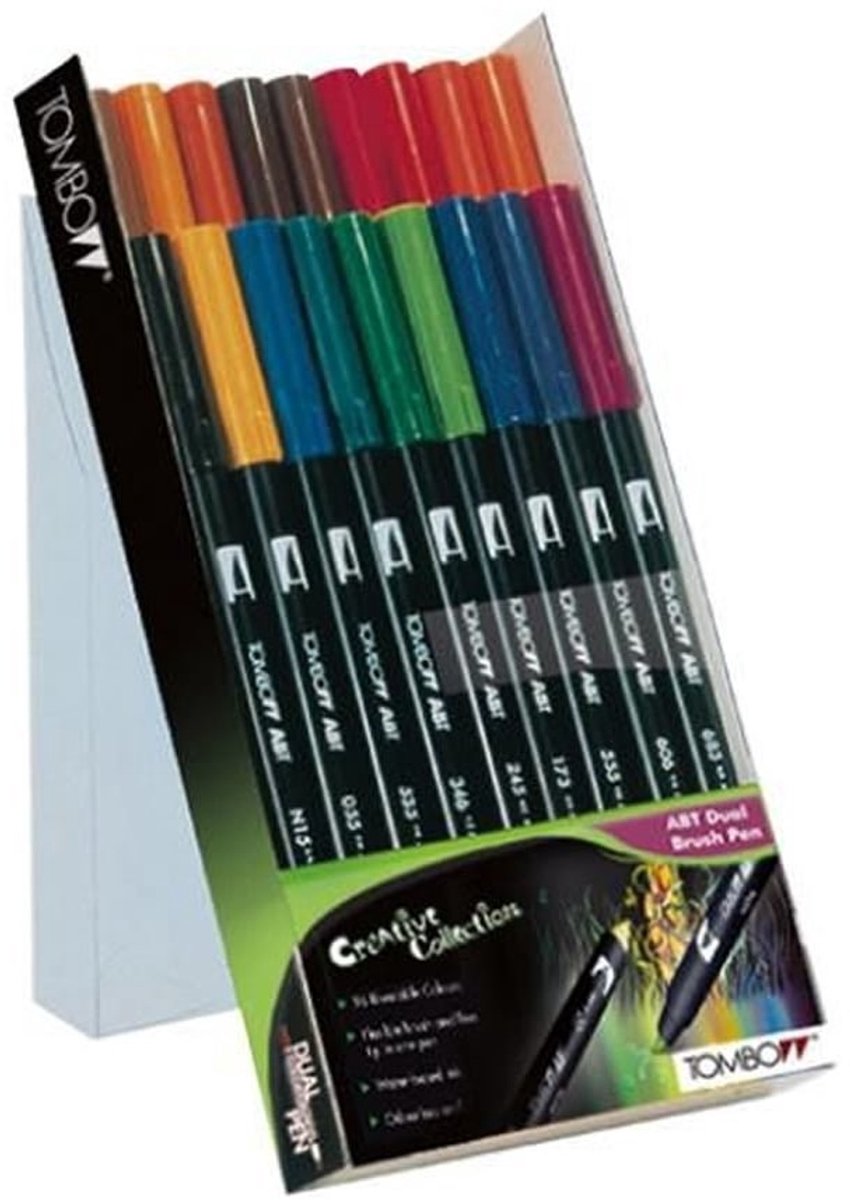 Dual Brush Stiften Set - 18 Stuks - Primaire Kleuren