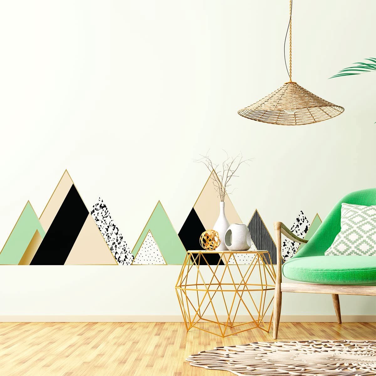 Wandstickers Bergen - Scandinavische muursticker - 95 x 135 cm