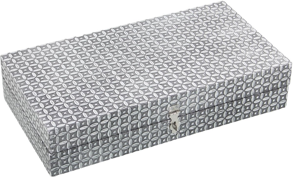 Sieradenbox met spiegel - Vintage stijl - 20 x 38 x 8 cm