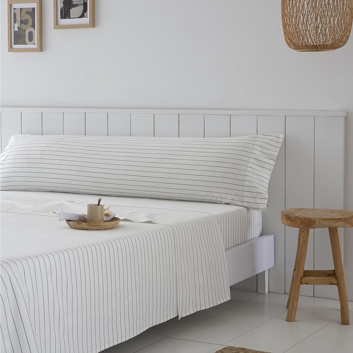 Bedlinnen Set 160x190/200 cm - 100% Katoen, Lichtbeige