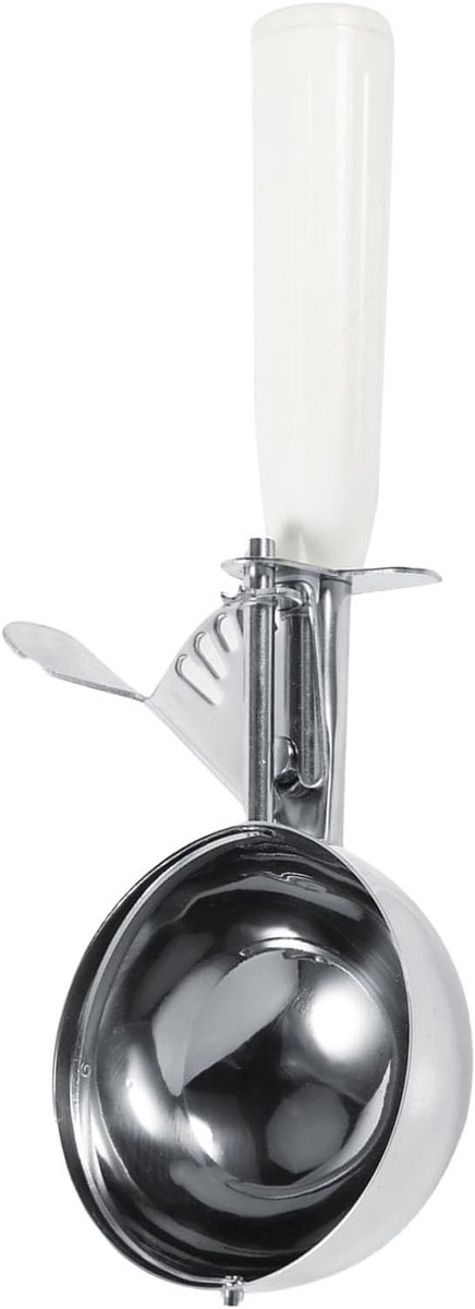 Praktische RVS IJslepel voor Aardappelpuree en Fruit, Comfortabele Plastic Handgreep Keukenhulp (8CM)