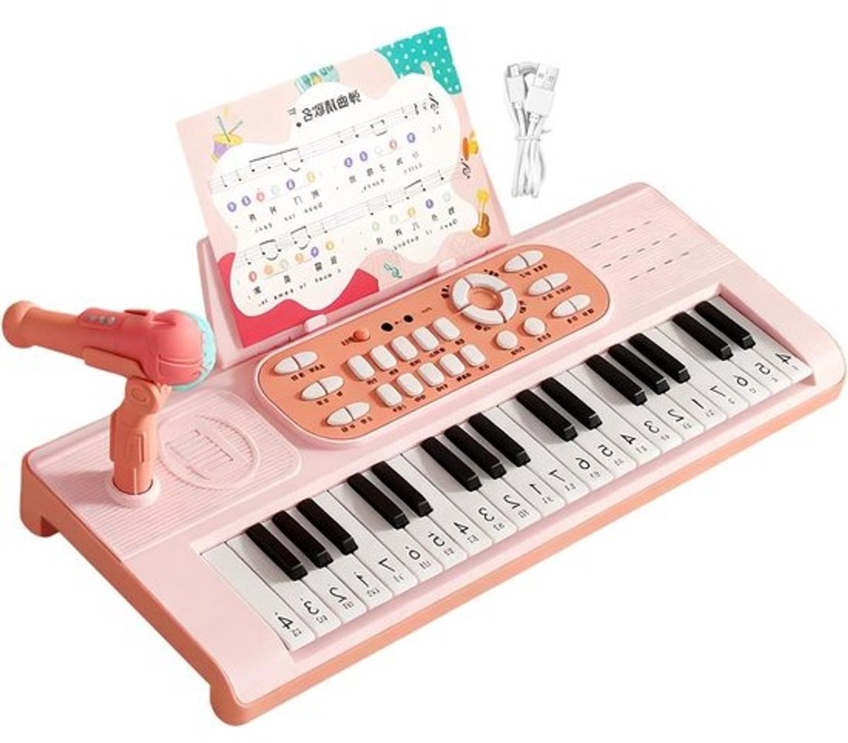 Children's Piano Keyboard | 37 Keys Rechargeable Educational Musical Instrument with Microphone | 2 Play Modes Musical Keyboard for Kids | for Boys, Girls and Kids for Christmas and Birthday