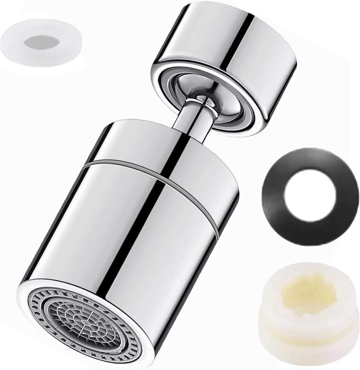 Rotatable Keukenkraan Accessoire met 360° Draaifunctie, Aerator met 2 Jet Types voor Efficiënt Watergebruik in Keuken en Badkamer