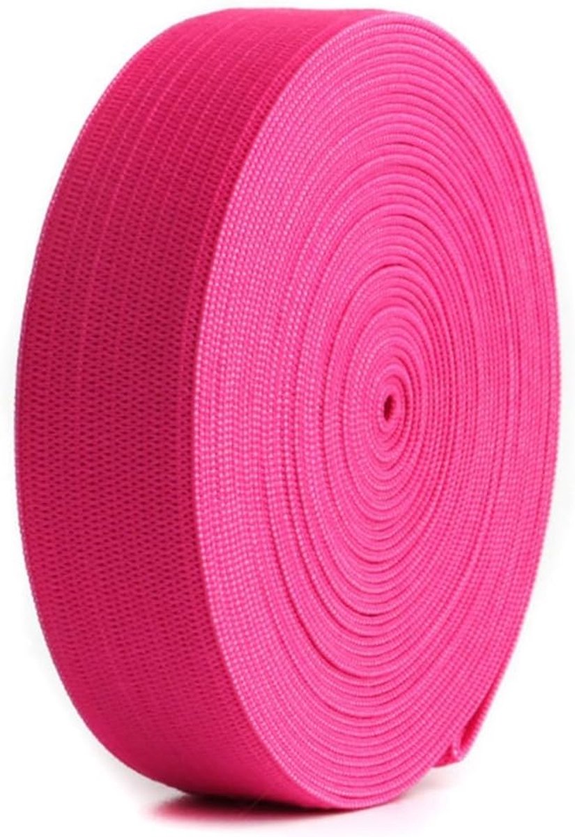 Elastische banden 2 cm breedte 5 m lengte sterke en rekbare essentiële naai-accessoires (rozerood)