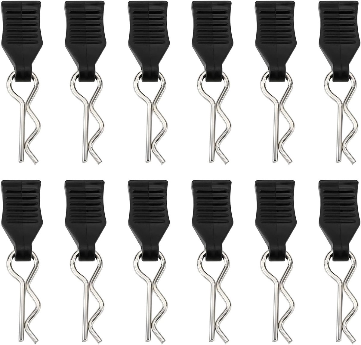 30 STKS RC Body Clips Compatibel met Redcat Racing Compatibel met HPI Compatibel met Himoto 1:14 1:16 1:18 Schaal 1 mm x 20 mm RC Model Bent R Pins