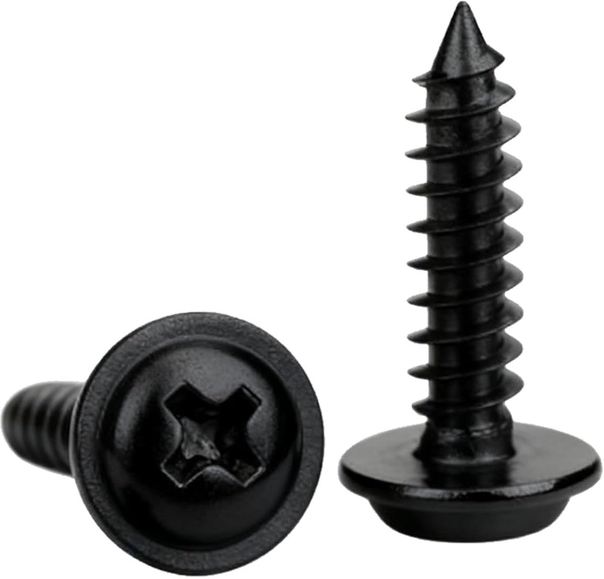 20 Stuks M4 Zelfsnijdende Schroeven Ronde Kop Sluitring Kruiskop | Brede Drukverdeling,Koolstofstalen,voor Hout,Meubels,Reparatie en Doe-het-Zelf,Corrosiebestendig,Duurzaam