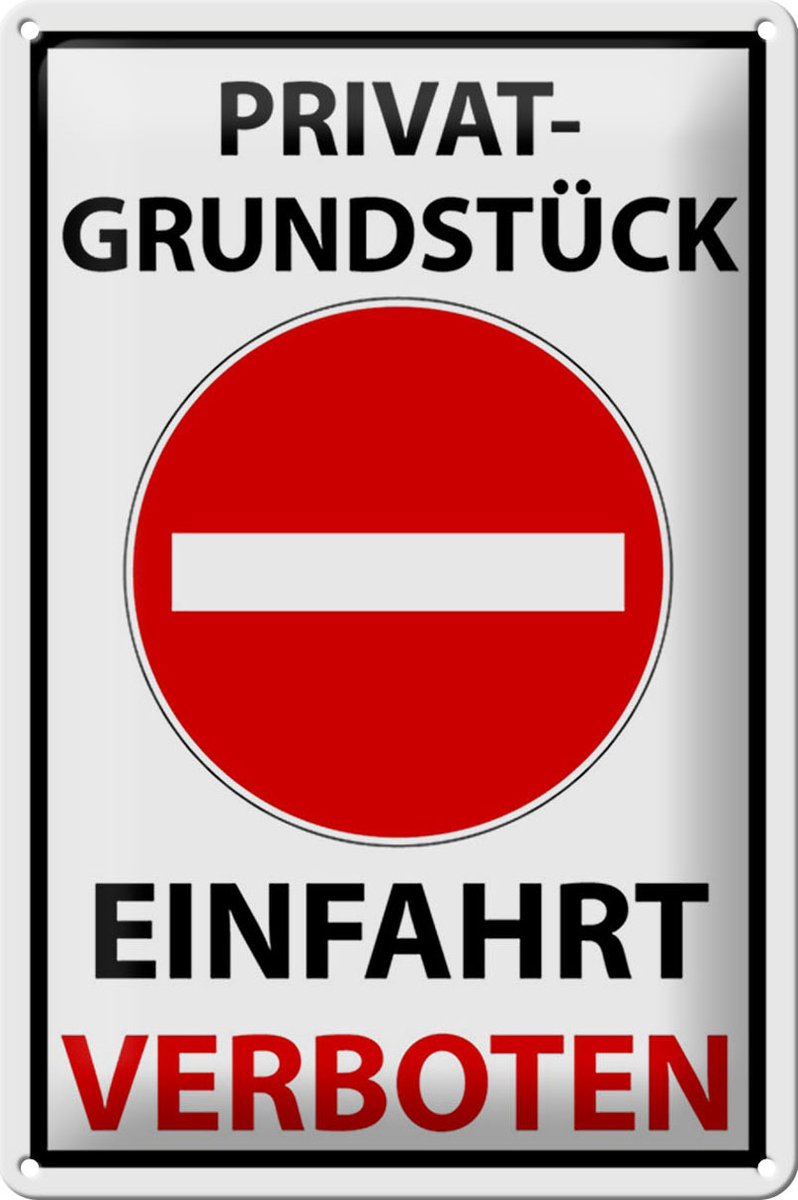 Blechschild Halteverbot 20x30cm Privat Einfahrt verboten