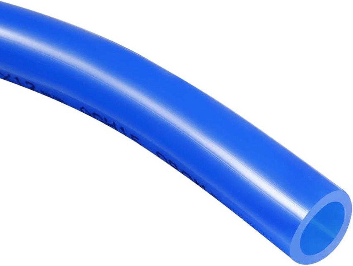 sourcing map Pneumatische slang 16mm OD 12mm ID Polyurethaan PU Luchtslang Buis 5 Meter 16.4ft Blauw