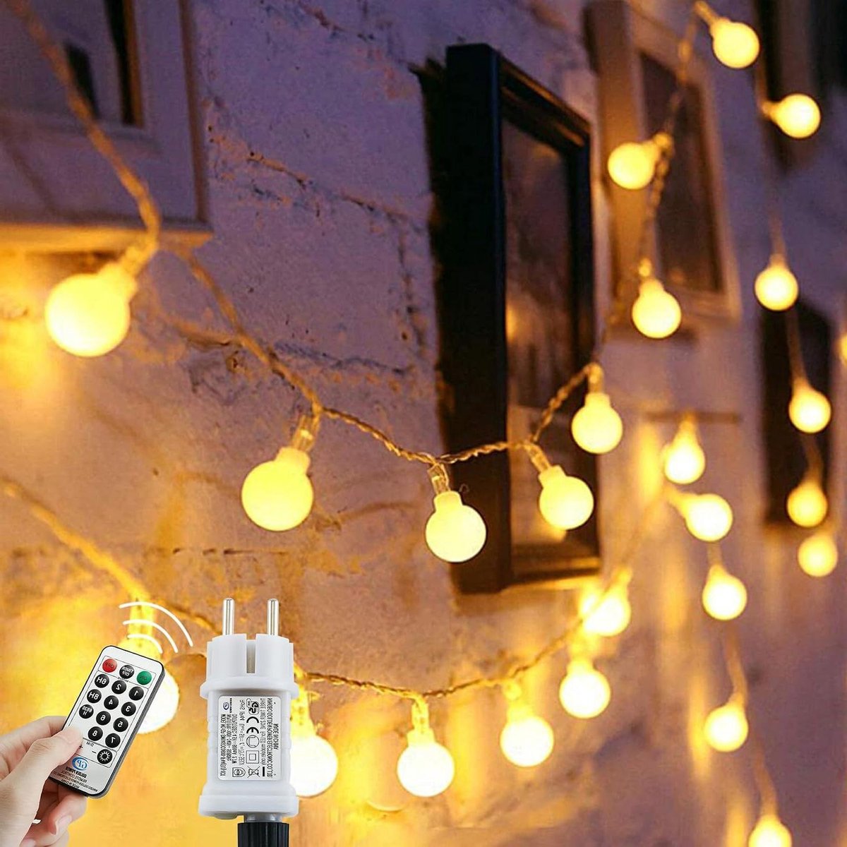Lichtsnoer met LED - Feestverlichting - Buiten Decoratie - 120 Warmwitte Lampjes - 15 Meter - Warm Wit