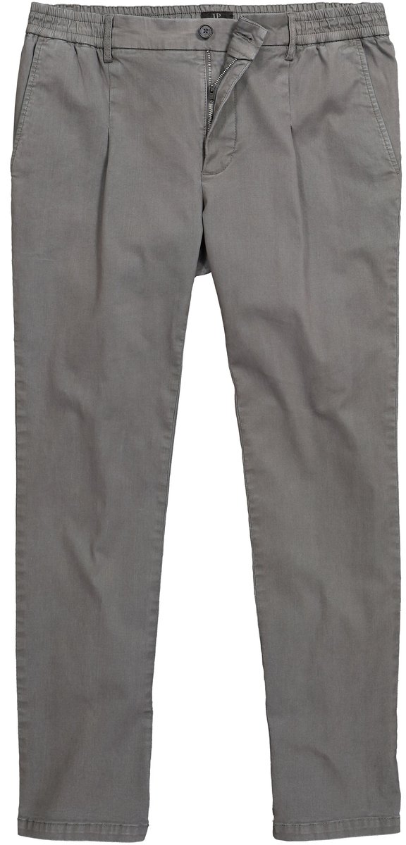 JP 1880 - Heren - Chino FLEXNAMIC® elastische band plooien moderne straight-Fit - Antraciet - Maat 58