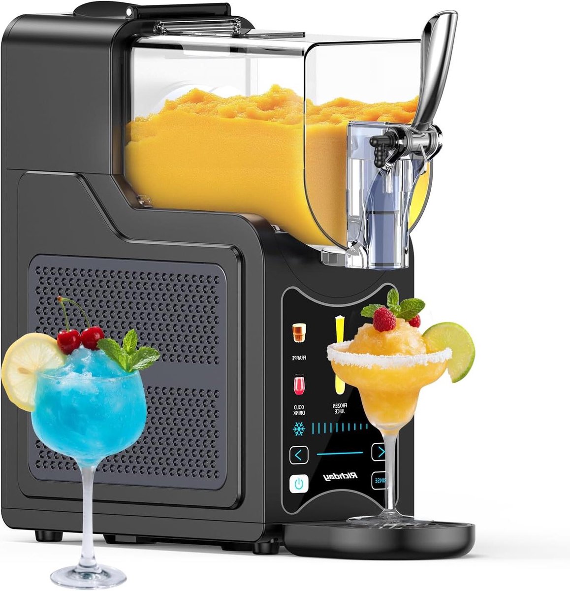 Slush-ijsmachine - Softijsmachine Milkshake maker - Verfrissende Dranken Maken - WhisperChill Technologie - 2 liter - Zwart