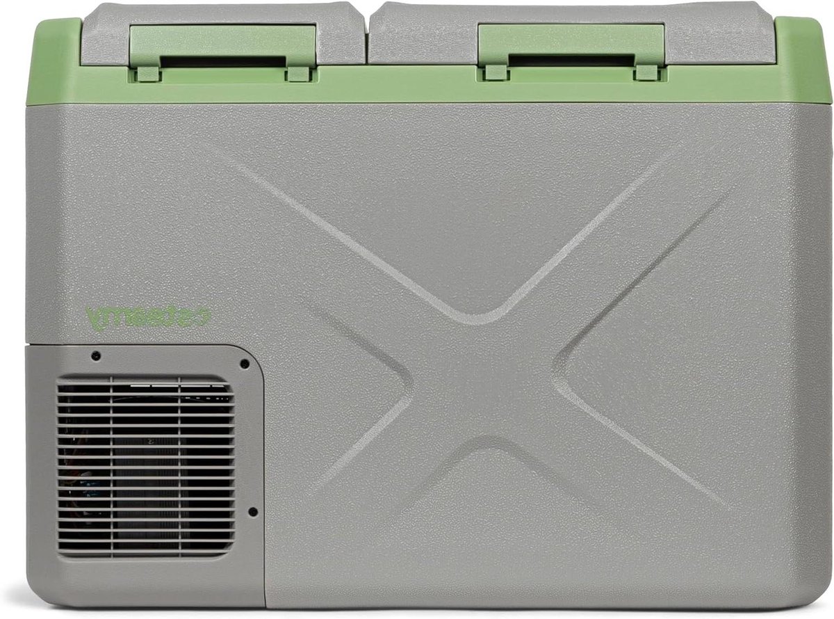 Elektrische Compressor Koelbox - Vrieskoelbox Kampeer - Kamperen en Reizen - Twee Compartimenten - 32 Liter - Grijs