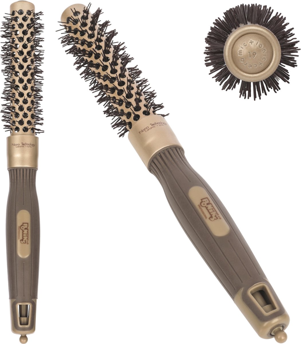 Poniks Ronde Keramische Föhnborstel - Stylingborstel voor Kort Haar - 19 mm Klein