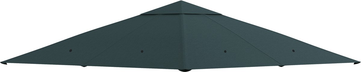 vervangingsdak voor paviljoen 3 x 3 m waterafstotend paviljoendak UPF30+ vervanghoes voor tuinpaviljoen reserveonderdelen van Polyester stof, 180 g/m², Groente