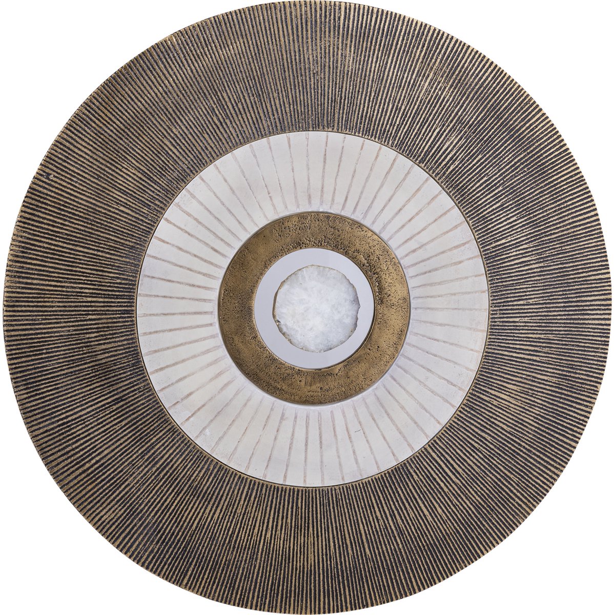 PTMD Jacci Gold Casted Alu Wallpanel Center Stone Rnd S