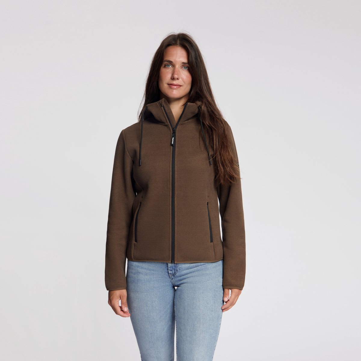 Travelin' Tilde Dames - Outdoorvest - Fleece - Donkerbruin