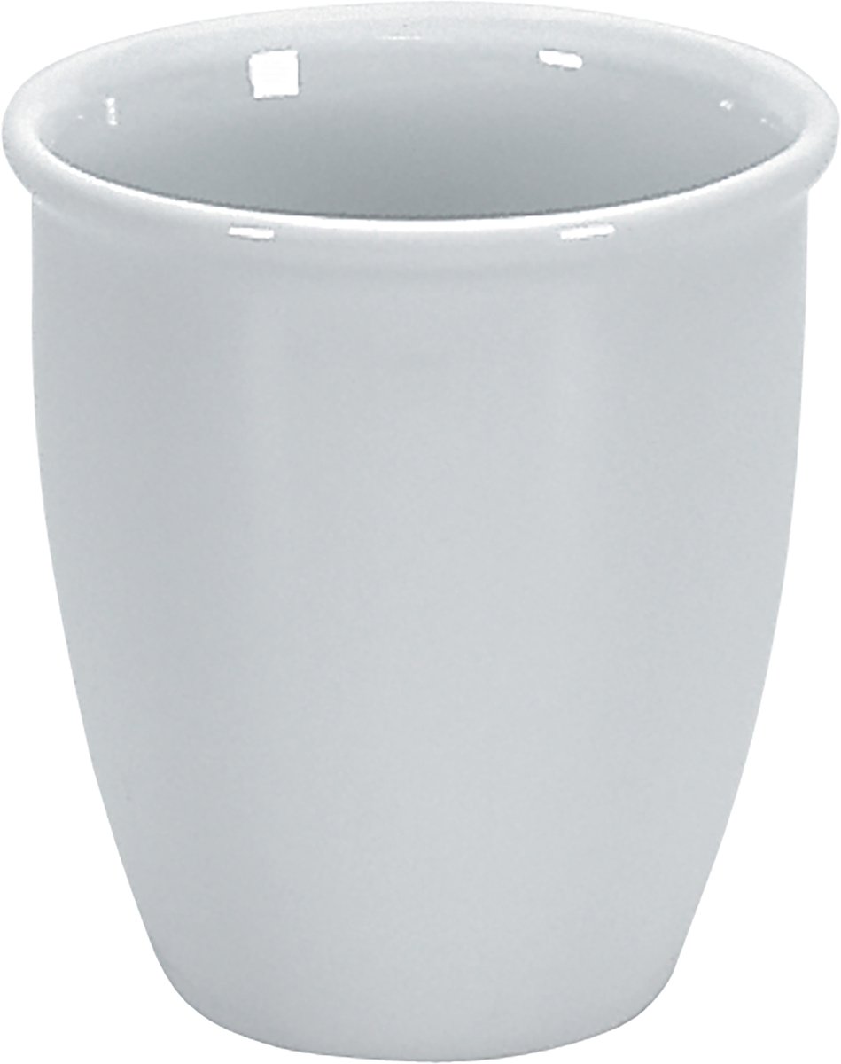Spirella Atlanta Tandenborstelhouder Wit – Tumbler Badkamer – Borstelhouder voor Tandenborstel en Tandpasta – Badkameraccessoires 8,5 x 9,5 cm