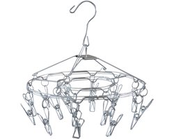 MSV Ronddroogrek van Roestvrijstaal – Sokkendroogrek voor Sokken en Lingerie – Compact Droogrek met Individuele Ophanging