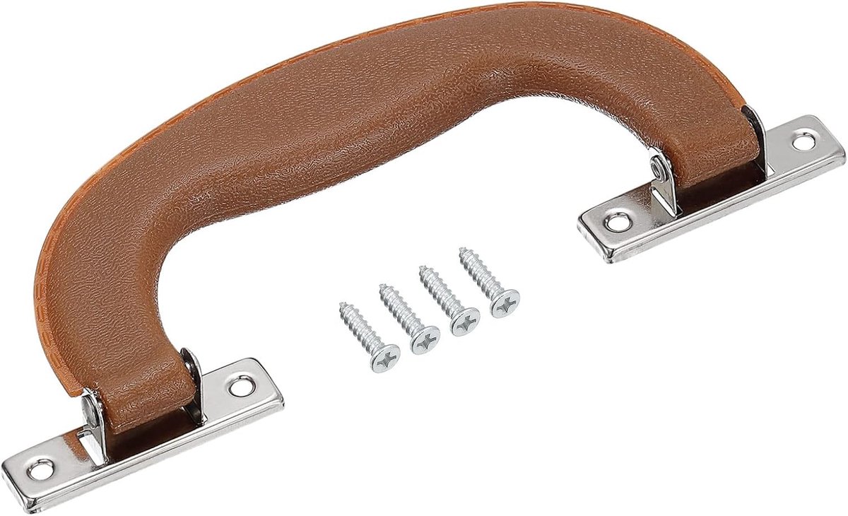 Bagage-handgrepen 151 mm/5,94 inch, plastic, trekgreep, reiskoffer, behuizing, vervangingshandgrepen met schroeven, voor behuizing, reiskoffer, gereedschapskist, bruin