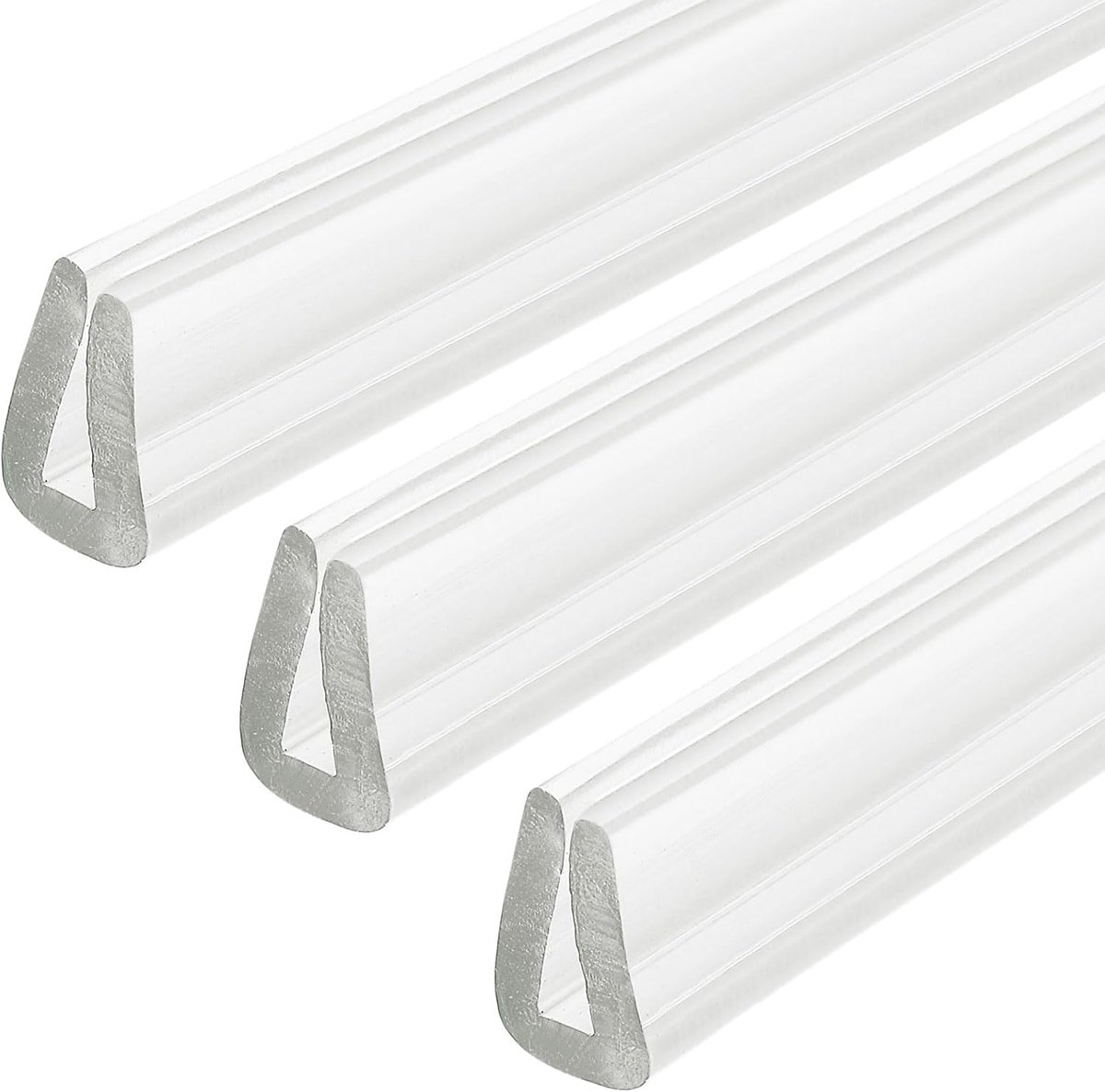 3 stuks U-vormig beschermprofiel, lengte 11,5 m, rubberen afdichting voor randen, geschikt voor dikte van 1-2 mm, transparant