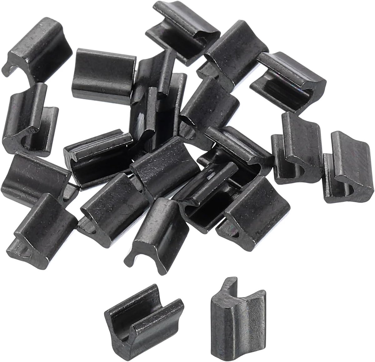 20 stuks ritssluitingreparatieset, #5 topstopper, eindstuk, ritssluiting, schuiver, vervanging voor tas, jas, doe-het-zelf naaien, vervanging, metallic zwart