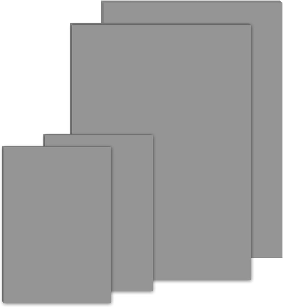 4 stuks zacht-linoleum drukplaten (Grijs)