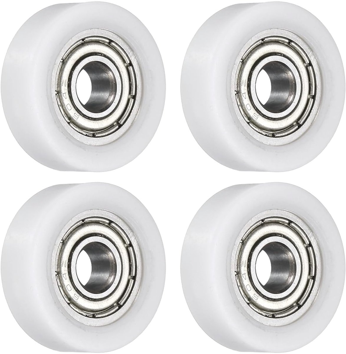 4 stks Rol-Idler-lagerrol 4x16x5mm, transportwielwielplatte rol met 604ZZ lager voor meubel-hardware-accessoires (wit)
