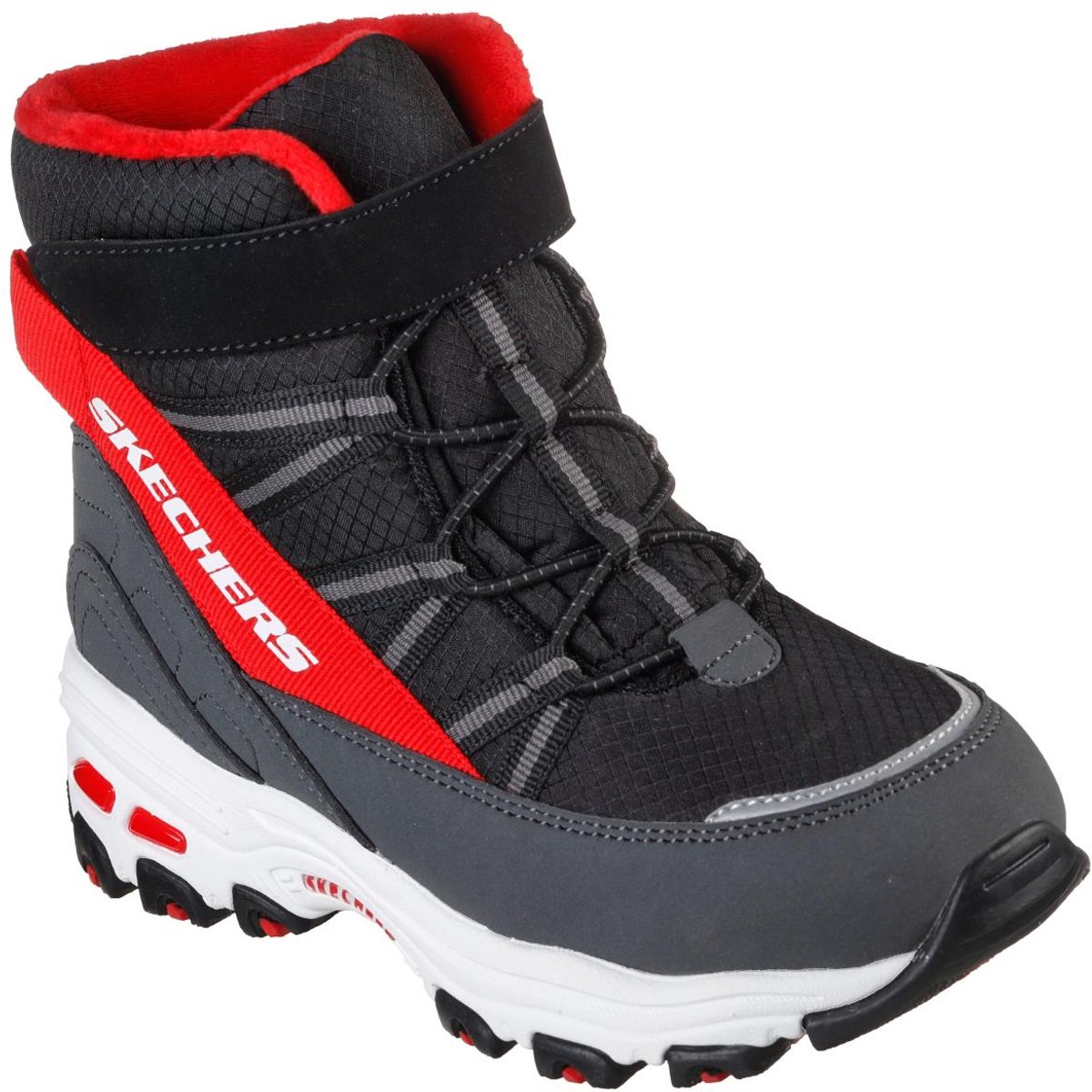 SKECHERS D'LITES SKECHERS Unisex Kindersneakers Zwart/Rood - Maat 28,5