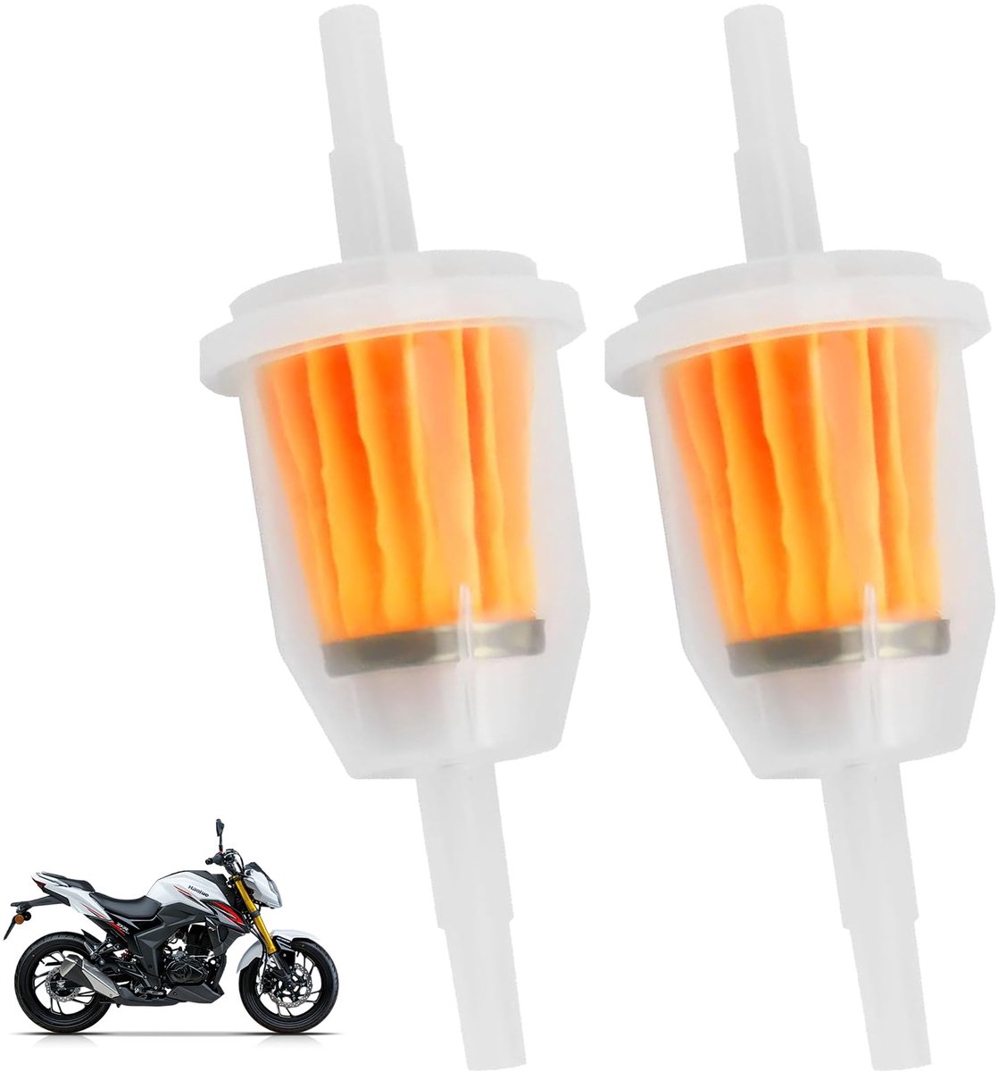 Benzinefilter voor Grasmaaier Brommer Motor Benzine motoren Machines voor filteren, Universeel Brandstoffilter, Hoogwaardige In-Lijn Benzinefilter Gasolieoffilter