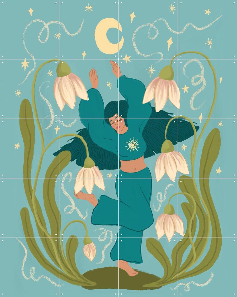 IXXI New Beginnings, Kirsten Blom Art & Illustration - 80 x 100 cm - Gratis ophangtool - Grote wanddecoratie en posters - Illustraties, Fantasierijk