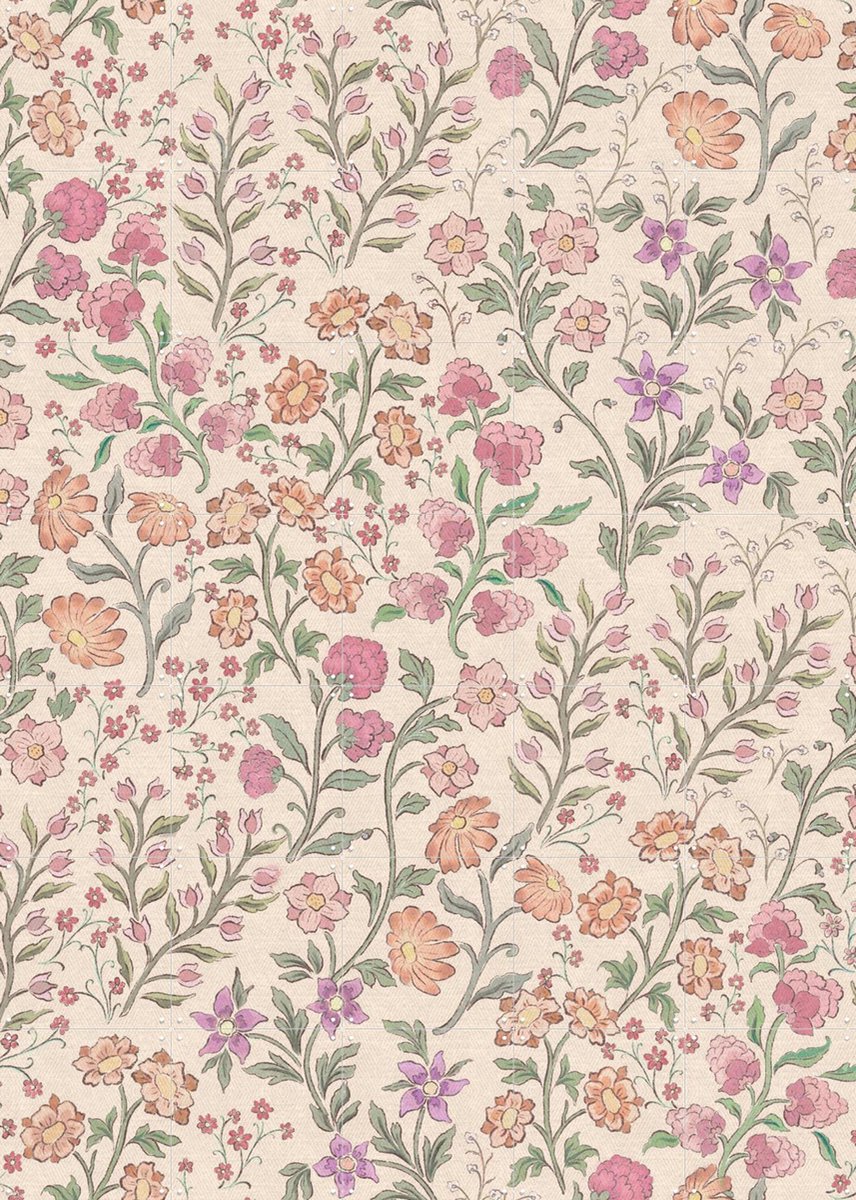 IXXI Cottage Country Florals, Bloomery Decor - 100 x 140 cm - Gratis ophangtool - Grote wanddecoratie en posters - Vintage, Art Nouveau, Decoratieve