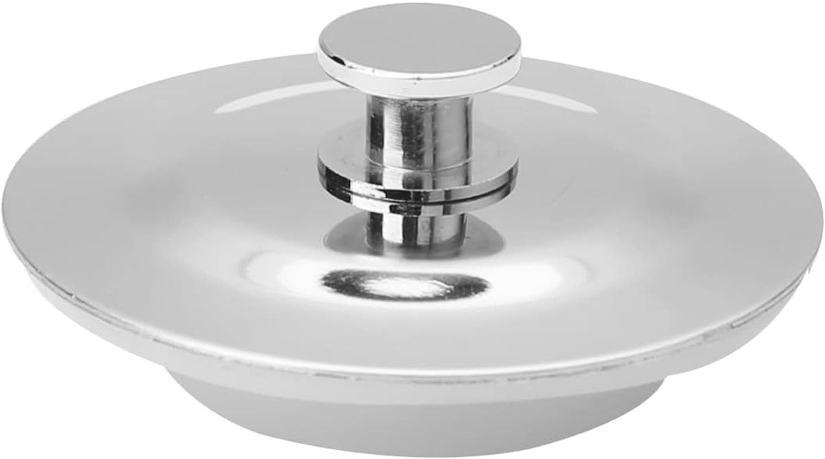 Afvoerstop voor gootsteen (40-44 mm), afvoerstop van roestvrij staal, gemakkelijk te grijpen gootsteenstop voor badkamer, keuken, wastafel (1 stuk)