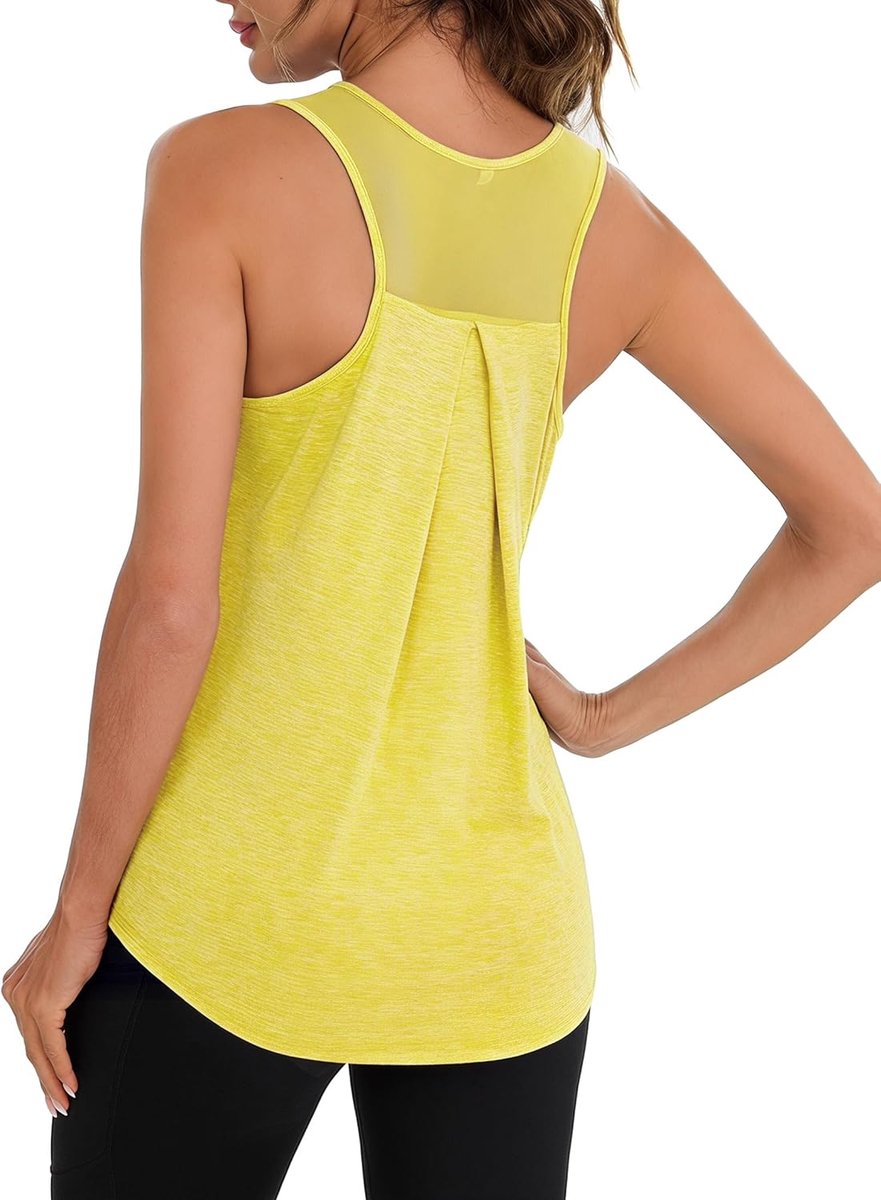 Sport-T-shirt voor dames, mouwloos, tanktop voor fitness, tanktop voor de zomer, chique en elegant, yoga-tops, ademend