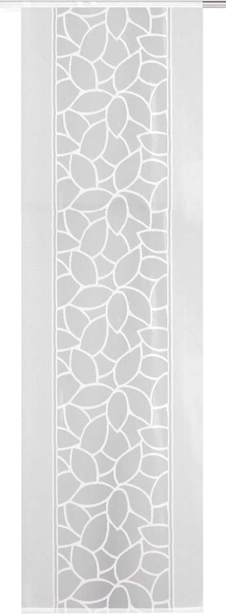 Fashion Schuifgordijn Jacquard, polyester, wit, 245 x 57 cm