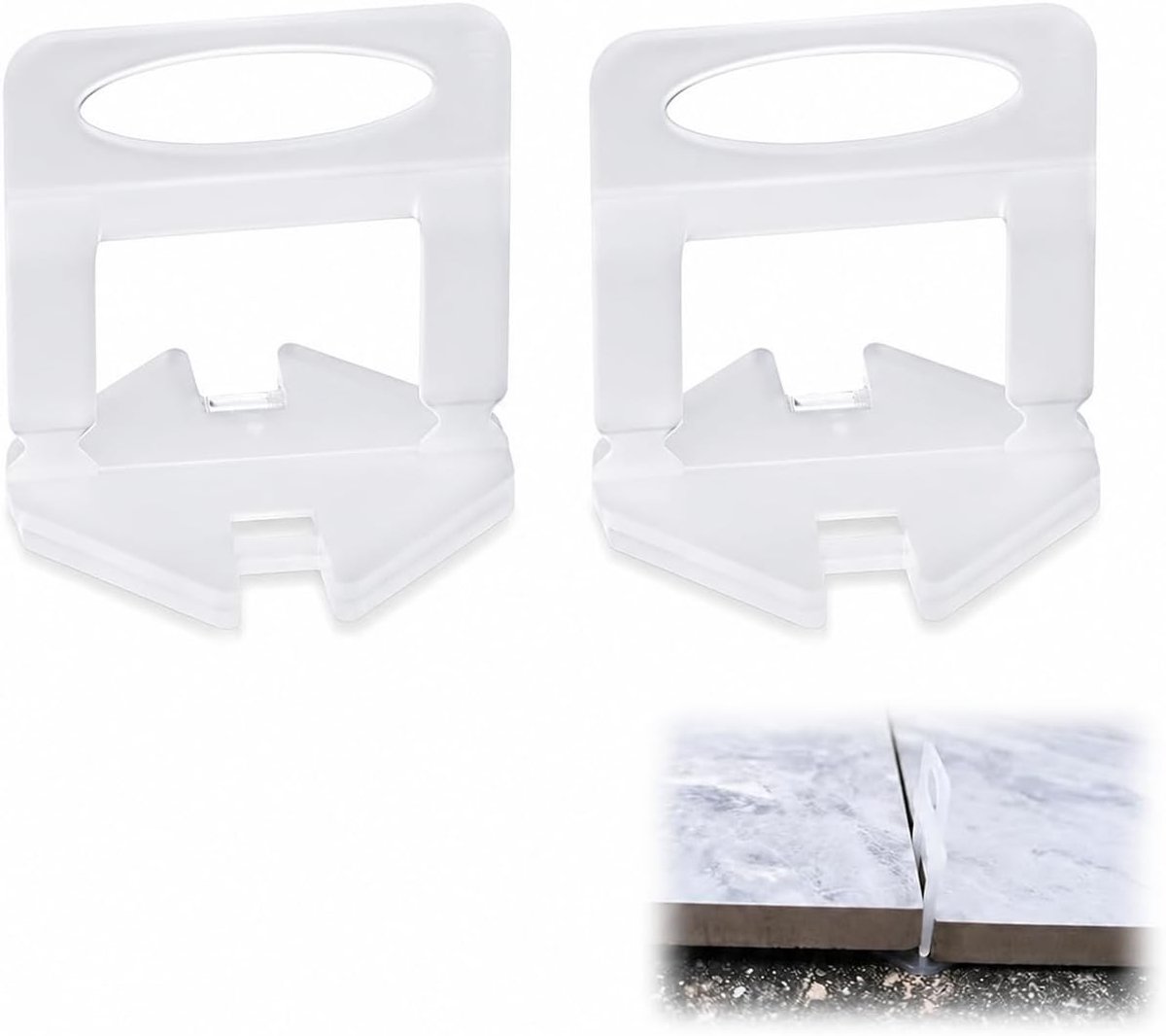 1.5mm Tegel Leggings Clips - 200 Stuks PVC Tegel Nivelering Systeem voor DIY Vloeren en Muren