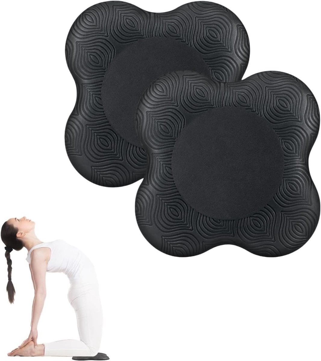 kniebeschermers, 2 stuks, yoga-kniebeschermers, comfortabele ondersteuning, fitnessmat, draagbaar yogakussen voor gymnastiek, pilates, aerobics