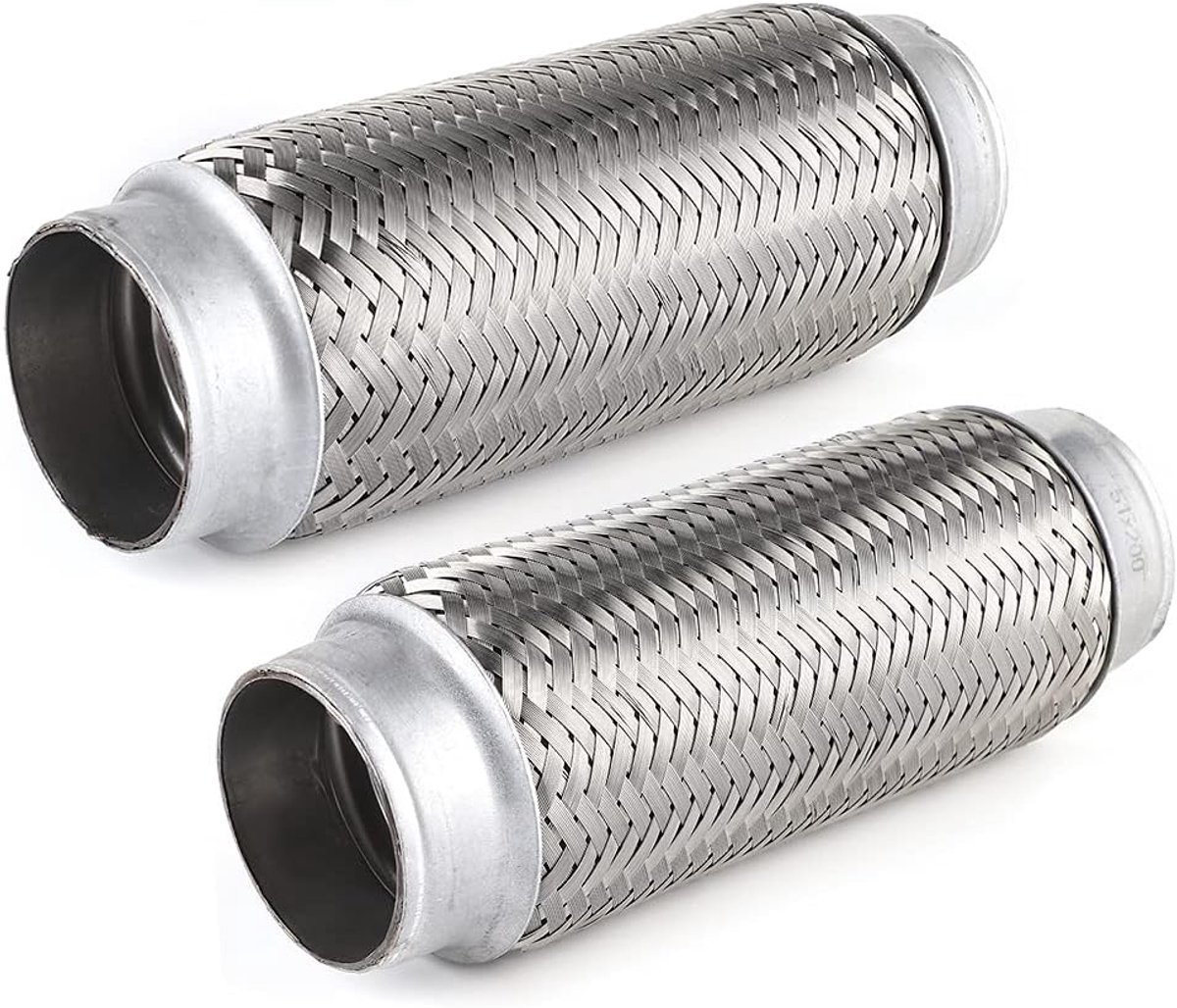 RVS Uitlaat Flexibele Pijp Flexi Joint Reparatie Buis Auto Accessoires voor Universele Voorste Uitlaat Flex Pijp Uitlaat Flexi Pijp Universele RVS Uitlaat Flexibele Pijp(55MM*200MM)