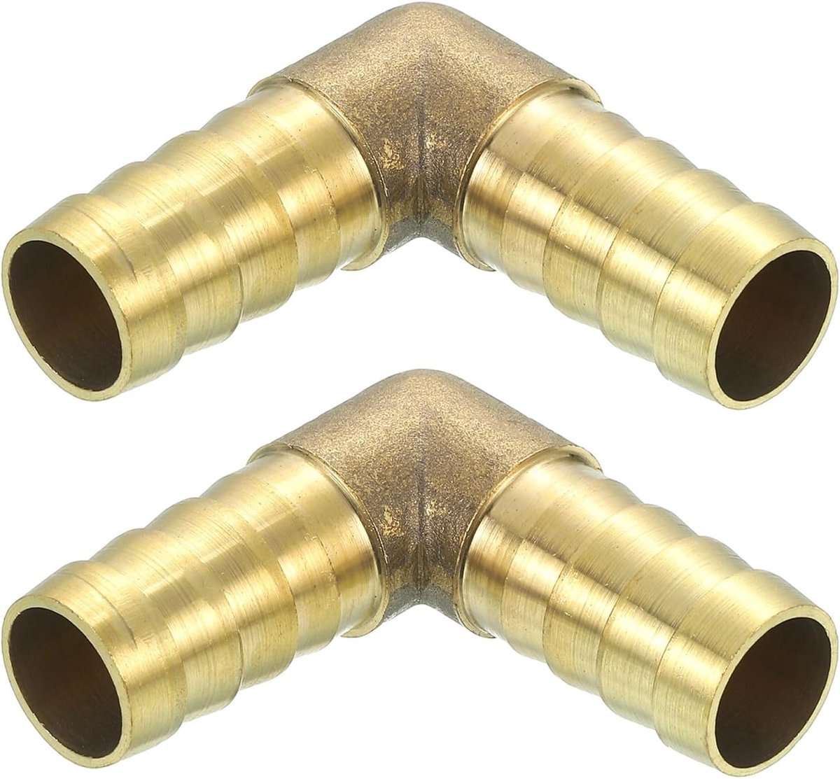 Slangverbinder, 14 mm, messing dubbele nippelkoppeling, 2 stuks slangverbinders, benzineslang, slangkoppelingen, tuinslang voor het verbinden van waterslangen