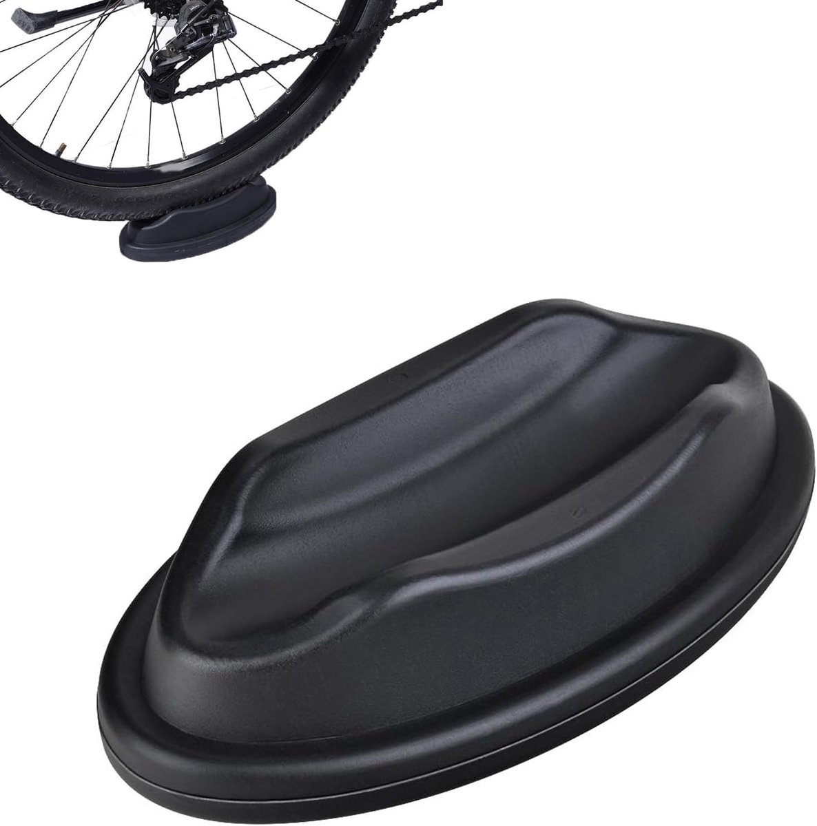 rollentrainer, roltrainer, accessoires, rollentrainer, voorwielsteun, voor indoortraining, fietstrainer, standaard, zwart, 23 x 12 x 6 cm