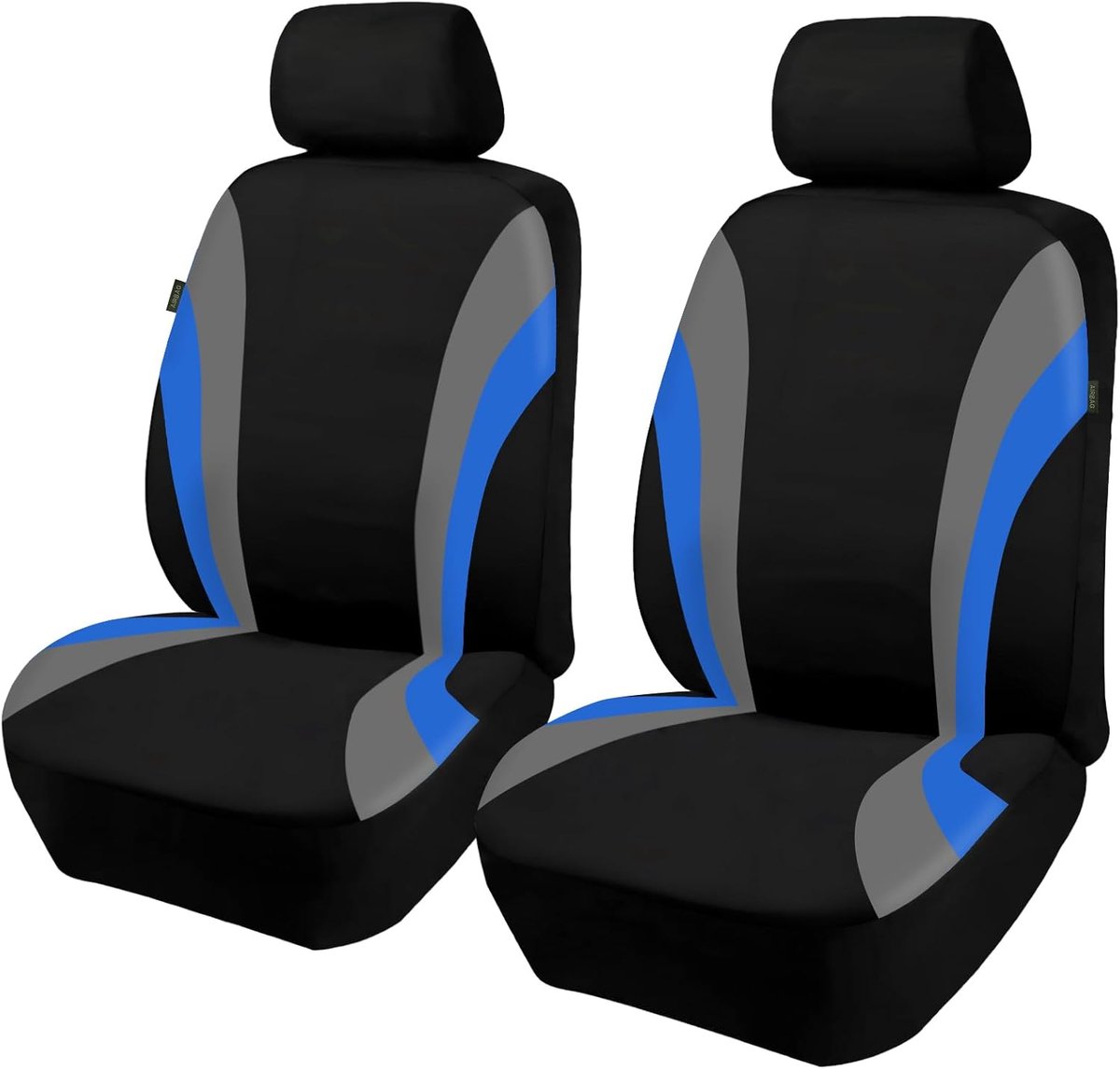 autostoelhoezen, inclusief 2 stoffen voorstoelhoezen en 2 afneembare hoofdsteunhoezen, ademend, comfortabel en duurzaam, universele pasvorm voor de meeste auto's/SUV's