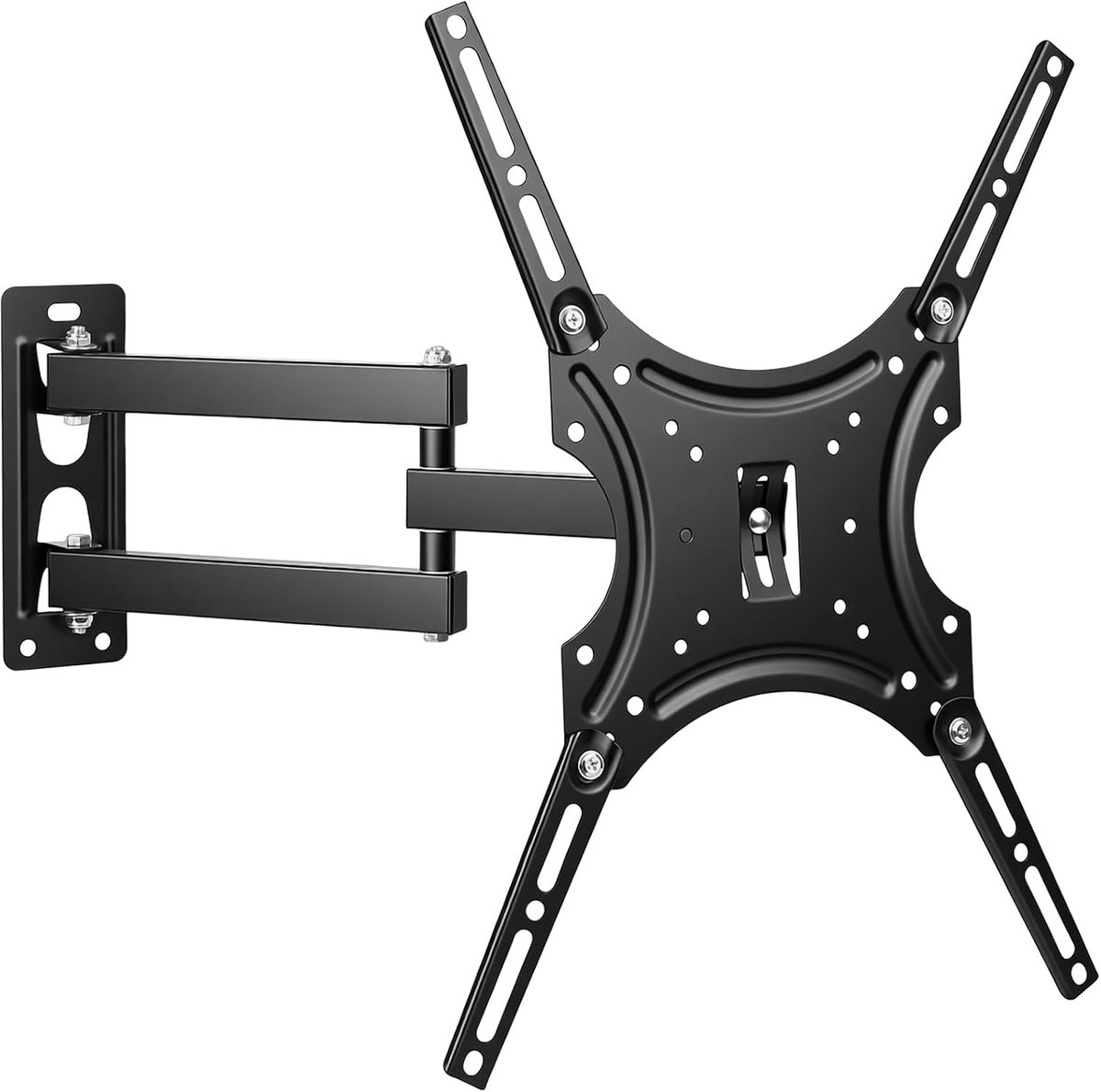 TV-muurbeugel, 35,6 cm tot 139,7 cm, draaibaar en uittrekbaar, voor platte en gebogen monitoren, max. VESA 400 x 400 mm, inclusief schroeven | scharnier voor platte en gebogen monitoren, inclusief schroeven en montagetoebehoren