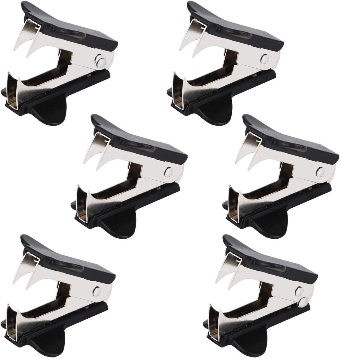 6 stuks nietjesverwijderaar, nietjesverwijderaar, nietverwijderaar, kantoorartikelen, metalen nietjes voor kantoorbenodigdheden en schrijfwaren (willekeurige kleur)