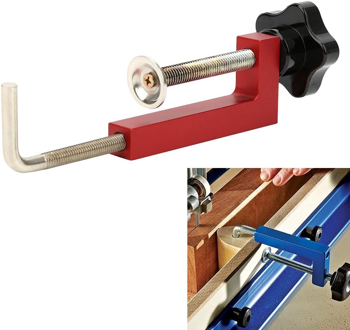 Aluminiumlegering G-klem Duurzaam voor Universele Hekclip Rood 1 X Handbediend Gereedschap (Rood)